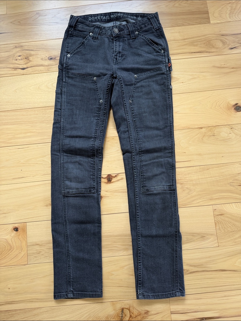 Dovetail Workwear Size 2 Black Carpenter Workwear Farming Jeans